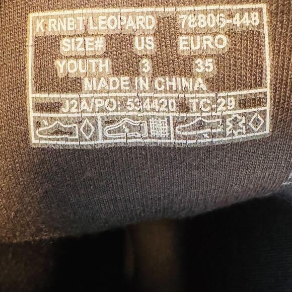 Bogs Boots Youth Girls 3 Blue Leopard Print Waterproof Rain Mid Calf Handles - Picture 9 of 10